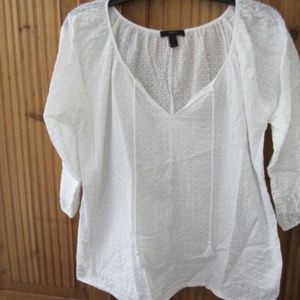 J Crew Small Swiss Dot Blouse